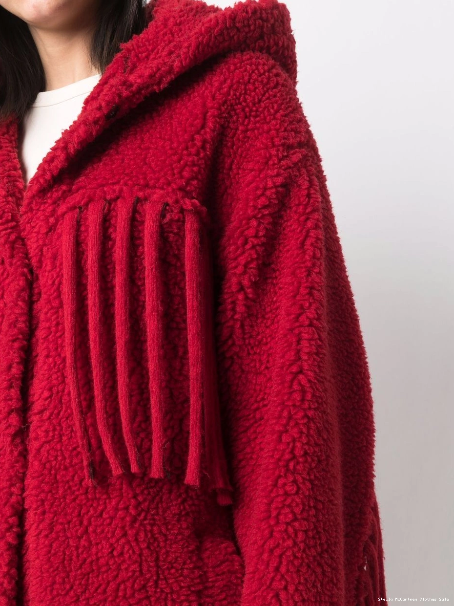 Affordable coat McCartney fringed Stella belted Women 0822
